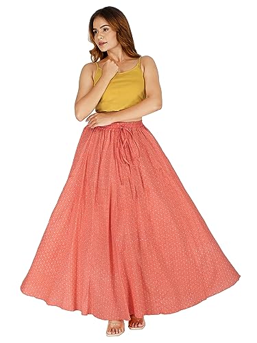 Image of Sttoffa Cotton Printed Women Wear Maxi Long Skirt 40 inch inch Full Length