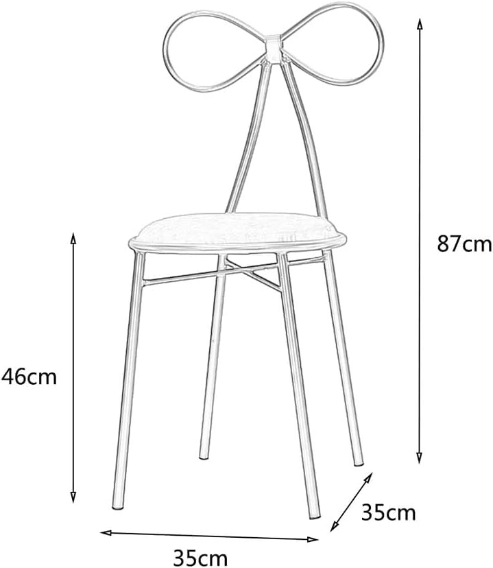 Taburete de comedor y tocador decorativo para dormitorio blanco 3