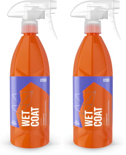 Image of GYEON Wet Coat 1000ml - Hydrophobic Ceramic Spray Coating for Cars - High Gloss Solutions for Your Car Paint Wheels and Glass - Spray On Rinse Off Easy DIY Use Formula (Pack of 2)
