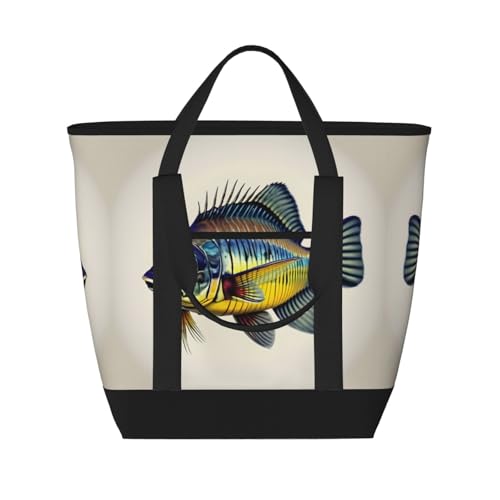 Sac isotherme grande capacité sac de courses cabas épicerie réutilisable noir