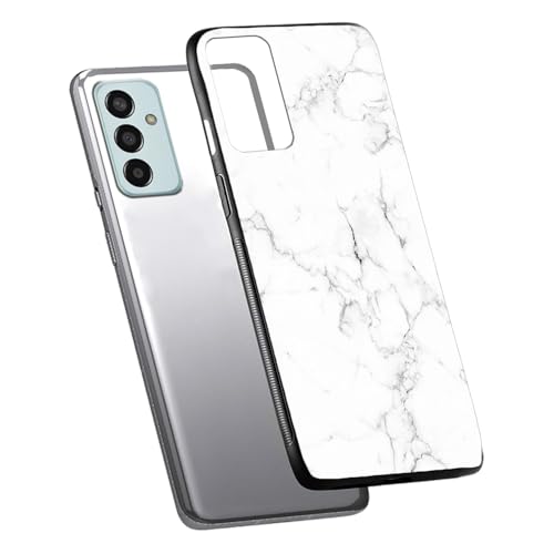 Image of COLORflow Back Cover Compatible with Samsung Galaxy F13 / M13 4G | White Marble | Shockproof TPU Bumper Cover with Camera Protection Back Cover