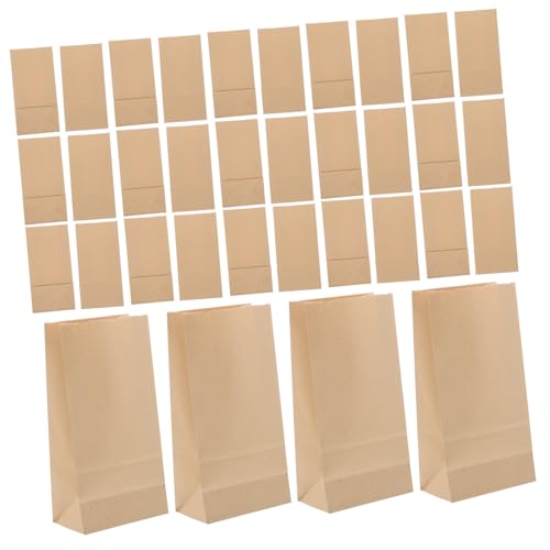 Bolsas de papel kraft reutilizables de material resistente PRETYZOOM para guardar alimentos secos 2