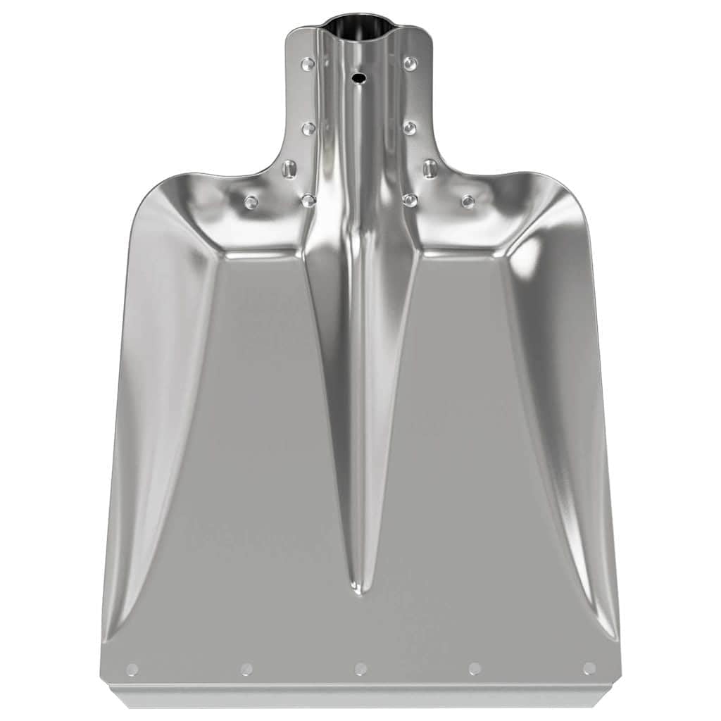 Pala de aluminio plateado 43 x 32,5 cm, 4 unidades, pala de jardín para tierra, arena, grava, compost, césped, jardinería, limpieza de nieve, versátil, resistente, resistente a la corrosión