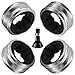 Sunnyac Pack of 4 Kitchen Stainless Steel Wine Bottle Collars, Durable and Plated Wine Drip Ring,1.6 inch (Black wave)