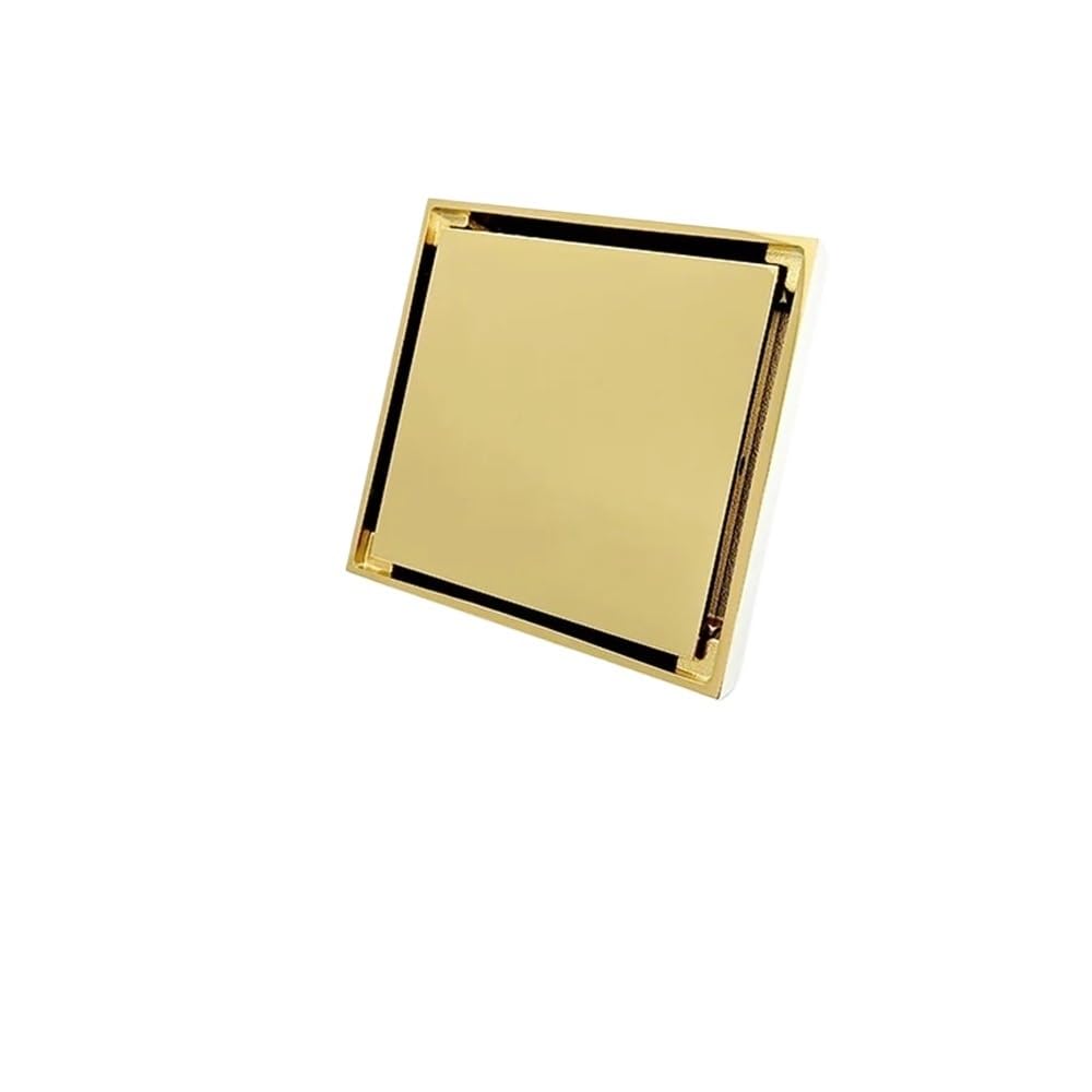 Sunrrafck Gold 1Pc 304Stainless Steel Floor Drain10cm Shower Drain Bathroom Invisible Toilet Balcony Waste Grates Strainer(Gold)