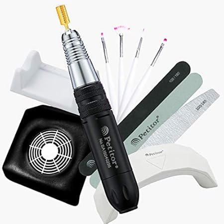 Amazon ジェルネイル オフ マシン ネイルマシン セット プチトルs コンパクト集塵機 9w ネイルledライト マシンスタンド プロ用 Petitor Sと集塵機 Ledライト ジェルブラシなどでお家がサロンに ダストクリーナー ブラック Petitor ネイルアートツール 通販