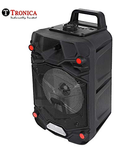 Image of Tronica VIBRA 20 Watt 6.5 Channel Wireless Bluetooth Party Speaker (Jet Black)