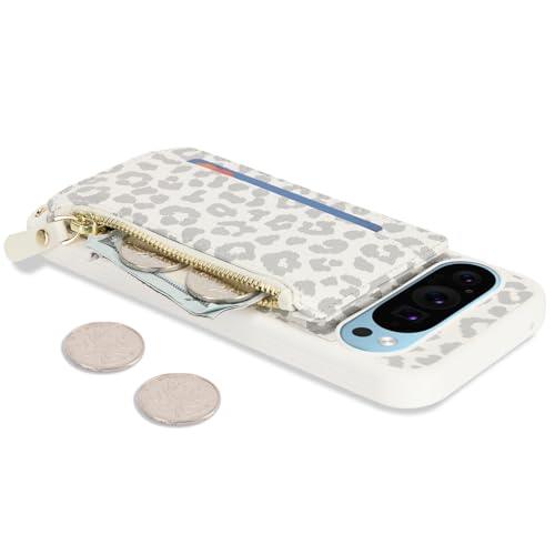 Cavor Compatible with Google Pixel 9 Pro XL Case Wallet, Leopard White by Cavor - Used condition - Image 5