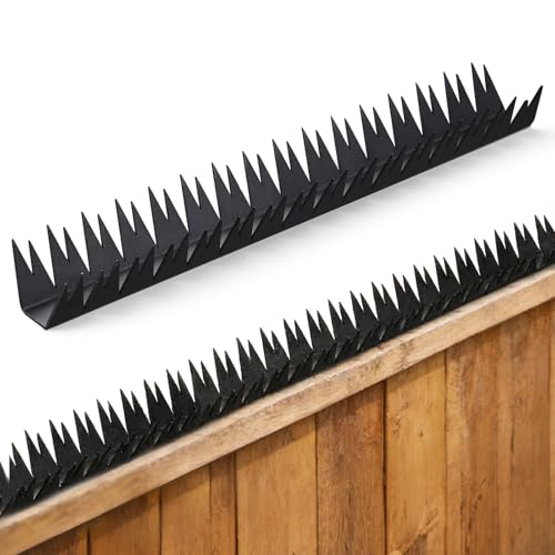 Anti Climb Spikes for Outdoor Walls, Garden Fences, Metal Fence Spikes Animal Deterrent, Anti Bird Spikes Deterrent for Outside, Spike Strips for Animals, Thieves, Intruders, 6Pcs, Covering 94.5 in