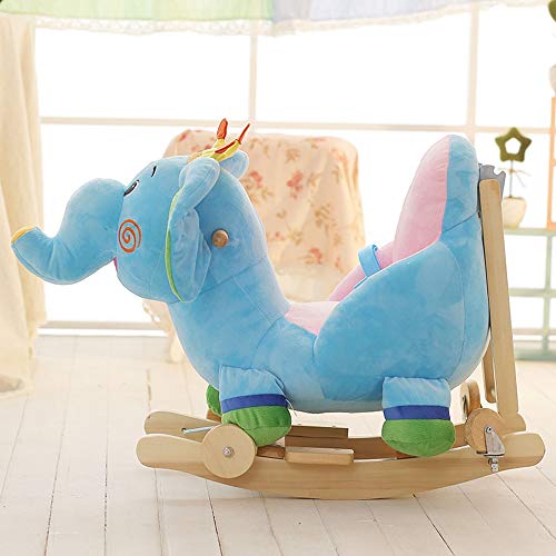 ZhaoXH-Schaukelpferd Blauer Elefant Kinder Schaukelpferd Spielzeug Holz Schaukelpferd Kleinkind Schaukelstuhl Kind… – Bild 5