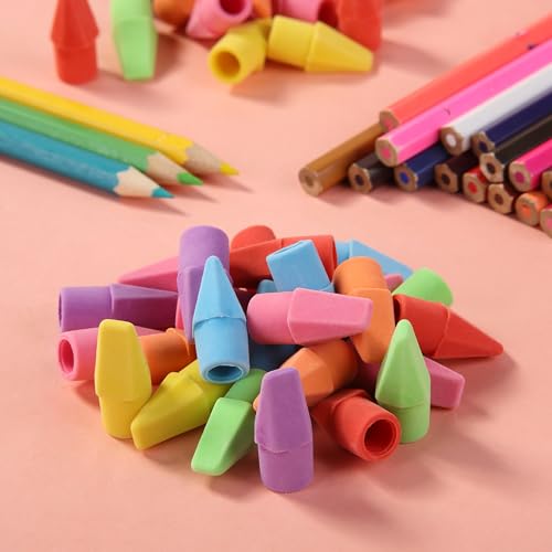 Image of Mr. Pen- Pencil Erasers Toppers, 120 Pack, Colorful, Latex Free, No Smudge | Mr Pen Erasers for Pencils