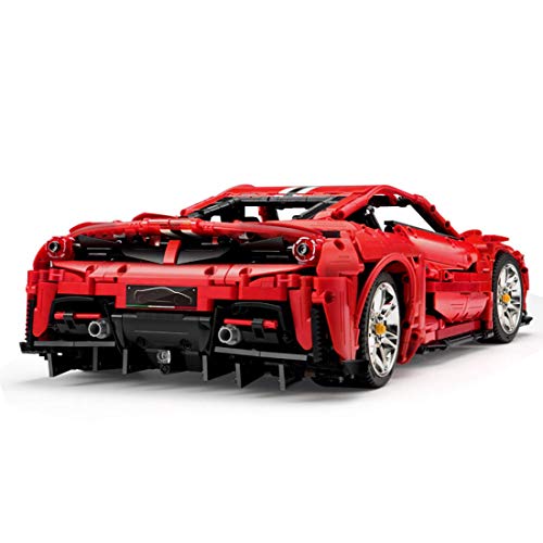 OWAHO 1: 8 Technologie Technik Ferrari 488 Pista Sport Car Building Blocks Modell, 3187 Teile Klemmblöcke… – Bild 5