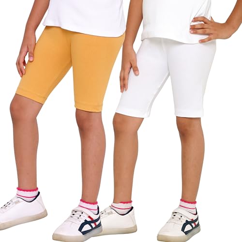 Image of TotzTouch Girls Cotton Stretchable Cycling Shorts | Girls Summer Shorts