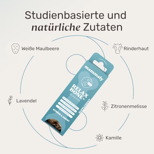 mammaly Relax Bone+® Entspannungs-Kauknochen für Hunde mit Pansen (12cm)