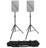 Harmony Audio HA-DSBG Pro Audio DJ (2) Portable Tripod Speaker Stand Pair & Transport Bag
