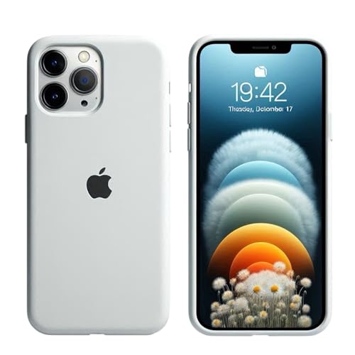POINT&GO Funda de Silicona Color Blanco para iPhone 15 | Protección Antigolpes | Ultrafina y Flexible | Diseño Suave al Tacto Protector Pantalla/Camara, Interior Extra Suave