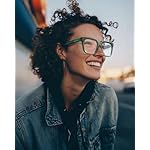 VISOONE Rectangle TR90 Blue Light Blocking Glasses Computer Eyewear with Preppy Look for Women and Men Cougar - Image 4