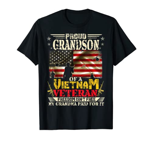Freedom Tee -nieto orgulloso de una abuela veterana de Vietnam Camiseta