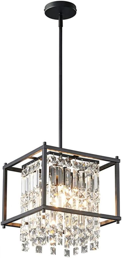Lustre de luxe en fer forgé et cristal luminaire suspendu haut de gamme