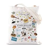 ENSIANTH Stars Hollow Inspired Tote Bag TV Show Merch Dragonfly Inn Shopping Bag Lorelei Rory Fans Gift Lukes Diner Gift (Hollow 1779 bag)