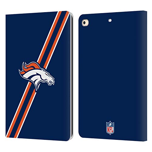 Carcasa Denver Broncos iPad 9.7 de cuero tipo libro con acabados de alta resistencia