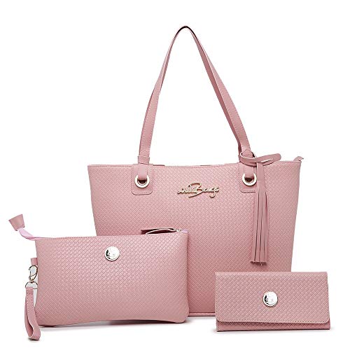 Bolsa Feminina Lorena Sacola Carteira Kit 5 Peças Willibags (Rosa)