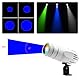 LED Pinspot Licht, Czgor Spot Disco Kugel 15W RGBW 4-in-1-Weiße Schale Spiegelkugelprojektor mit Fernbedienung, Superhelles LED-Pinspotlicht für Partys, Diskotheken, Bars, Hochzeiten
