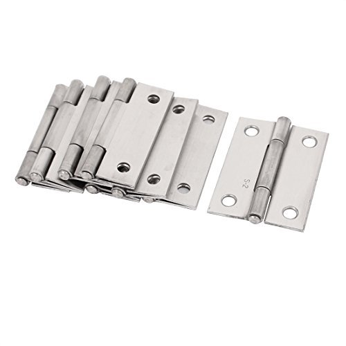 Home Furniture Wardrobe Cabinet 2 Inches 777 Steel Door Butt Hinge Silver Tone 8pcs-image-32