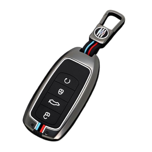 ontto Metal Car Key fob Cover fit for Chery Tiggo 8 Pro plus New 5 plus 7 pro Tiggo 7 Pro Max Omoda 5 C5 key holder Smart silicone Key case Shell bag keyring keychain auto styling accessories Black 1