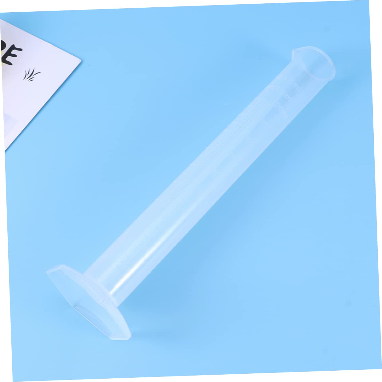 2pcs Plastic Graduated Cylinders Base Measuring Container Non-wetting Surface for Lab Use