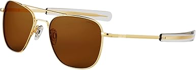 Randolph Eyewear Aviator Sunglasses for Men & Women Non-Polarized & Polarized Lenses, 23k Gold UV Protection Sunglasses