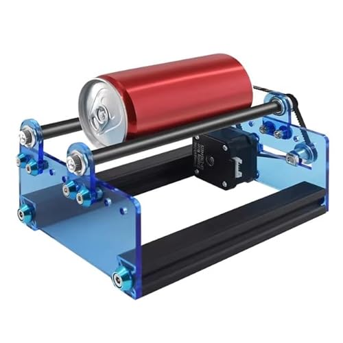 TWOTREES 360°Laser Rotary Roller,Y-axis Rotary Roller Engraving Module with Engraver Heightening Column for Engraving Cylindrical Objects Cans (360°Rotating Engraving Axis Tools)