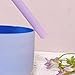 Singing Bowl Mallet Purple Acrylic Rubber Striker Mallet for Playing Quartz Crystal Singing Bowl with Bundle Pocket
