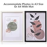 Cispree A3 Photo Frame-2 Pack, A3 Wooden Picture Frames with Mount for A4 Print for Wall, with Acrylic Clear Sheet, Fit Large Poster/Documents Frame for Family/Christmas (29.7x42 cm)-White - Image 5