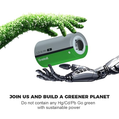 Granicell 4 Pack D Rechargeable Battery, 1.2V, 10000mAh High Energy, Low Self-Discharge D Cell NiMH Battery, Approx. 1300 Charge Cycles - Image 5