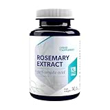 Hepatica Rosmarin-Extrakt | standardisiert auf 50% Ursolsäure (37,5 mg) | 75 mg pro Kapsel | 120 vegane Kapseln | Rosmarinus officinalis | GMP & Laborgeprüft