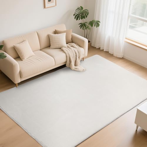カーペット ラグマット 160CM*200CM 滑り止め付 厚み 洗えるラグ 抗菌 防臭ふわっとした手触り 防音絨毯 長方形 約2畳 Bestome アイボリー