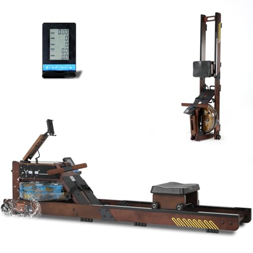 ISE Wasser Rudergerät Holz Klappbar für Zuhause, mit LED Display, Holzrudergerät mit Wasserwiderstand, Rudergerät mit Wasserpumpe ISE Wasser Rudergerät Holz Klappbar für Zuhause, mit LED Display, Holzrudergerät mit Wasserwiderstand, Rudergerät mit Wasserpumpe