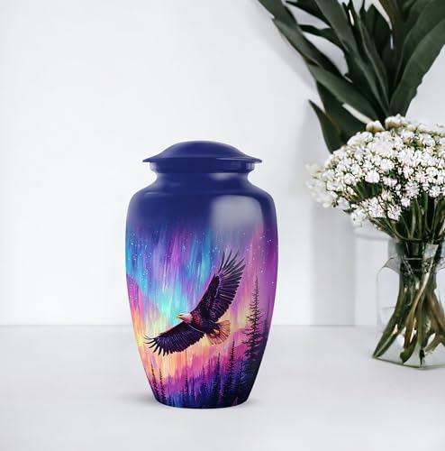 Image of Eagle Urn - Large Cremation Urn for Ashes for Women - Keepsake Urns for Funeral - Decorative Burial Urns - Combo of 10 Inch & 3 Inch