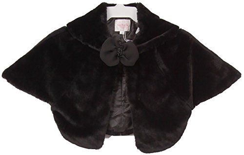 BluNight Collection Girls Super Soft Poncho Fur Coat Sailor Collar Flower Girls Knit Cotton Bolero