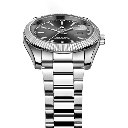 Image of LN LENQIN Mens Watches Waterproof Stainless Steel Watch for Men Analog Quartz Fashion Business Designer Wristwatch