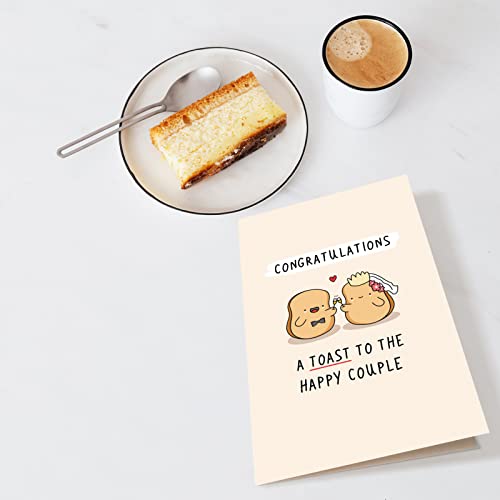 Funny Wedding Pun Card, Cute Congrats Engagement Card For Couple, Bridal Shower Card, Bachelor Party, A Toast To The Happy Couple #TOP3