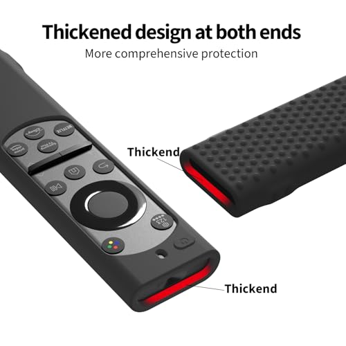 Image of Oboe Silicone Tv Remote Cover Compatible with Samsung Smart Tv Remote BN59-01311 Samsung QLED TV Remote Half Wrap Protective Case with Loop (G-Black) [Remote NOT Included]