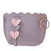 Produktbild Portemonnaie Clutch Bag Handtasche Piebo Damen Tasche Geldbörse Karten Halter Geldbeutel Wölbungs Kleine Portemonnaie Frauen Mappe Münzen Taschen Geld Organisator mit Liebe Dekoration (Lila)