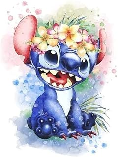 5D DIY Diamond Arts Crafts Painting Kits Full Drill, Crystal Rhinestone Cross Stitch Embroidery Canvas Painting Pictures by Numbers for Home Wall Decor Kids Adults - Cartoon animal, 40x30 cm (A)