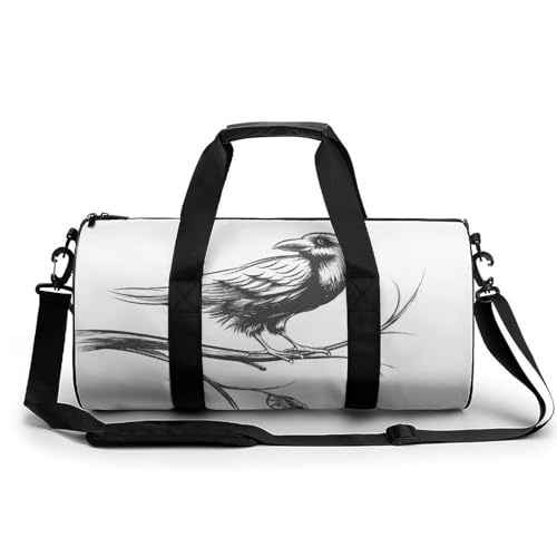 Sac de sport oiseau de dessin animé - Grand sac weekend convertible de camping 45x23x23cm