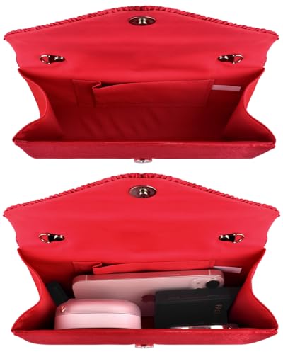 Image of TINDTOP Evening Clutch Purses for Women Handbags for Formal Wedding Party Cocktail Prom Crossbody Shoulder Envelope Bag | for Formal Wedding