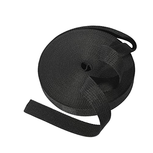 image for CooBigo Nylon Webbing 3/4 Inch Heavy Duty Black Nylon Webbing Straps 3