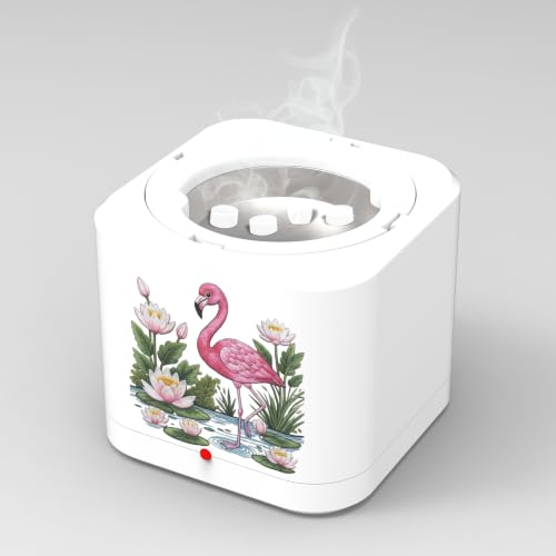 Image of Shivansh Technology Incense Holder Electric Kapoor Dani Camphor Diffuser Burner for Home | Karpuram Bakhoor Oud Aroma Oil & Dhoop Machine | Essential Oil Diffuser for Home (White) (Flamingo Oasis)
