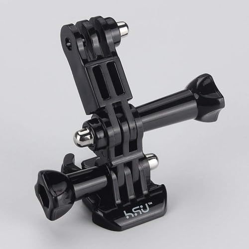Image of HSU Adjust Arm Straight Joints Mount, Long and Short Same Direction Straight Joints Mount for GoPro Hero 13 12 11 10 9 8 7 6 5 4 3 3+ 2 1, AKASO Campark and Other Action Cameras